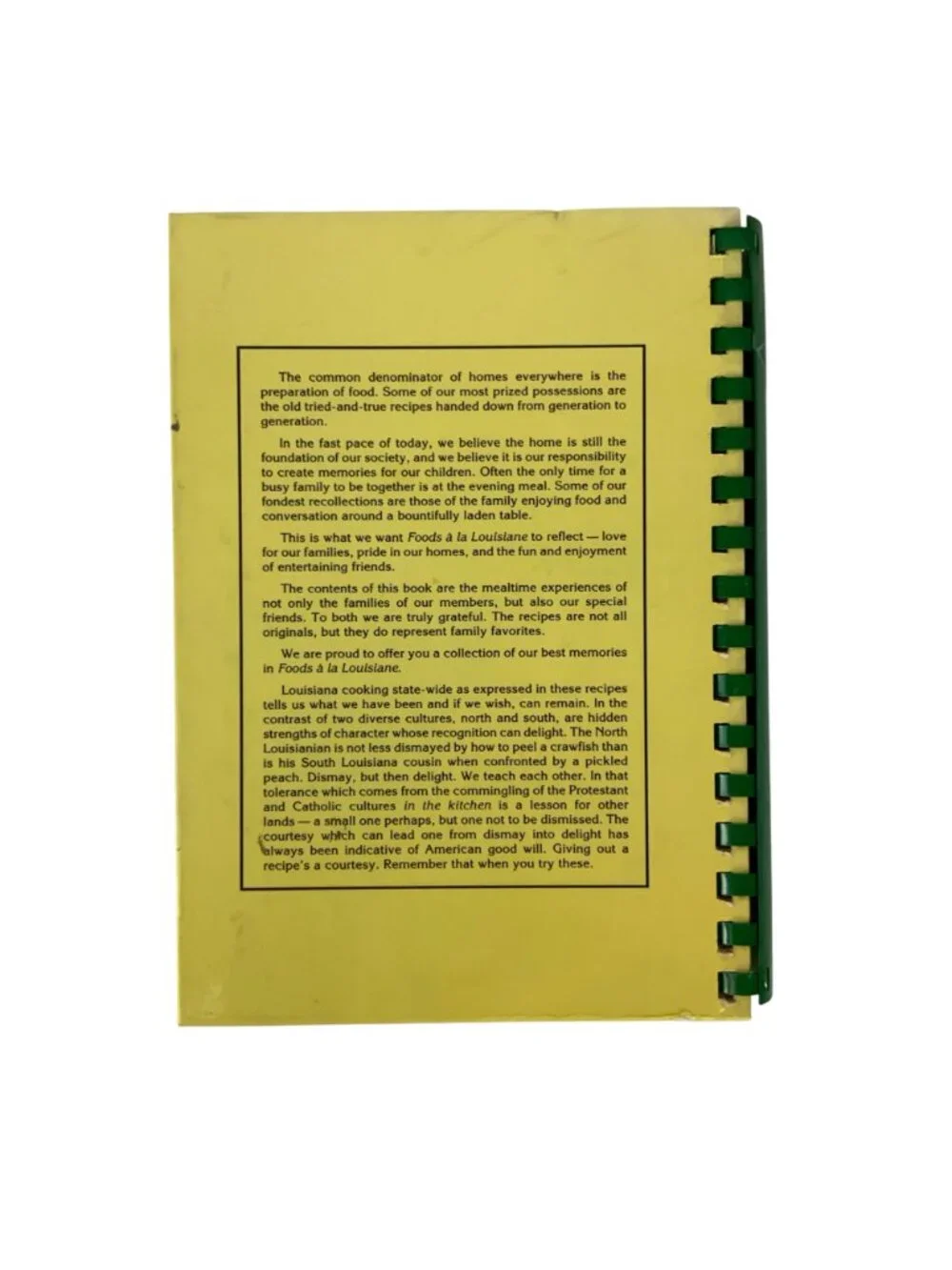 Foods À La Louisiane Cookbook Louisiana Farm Bureau Women Spiral Bound 1992